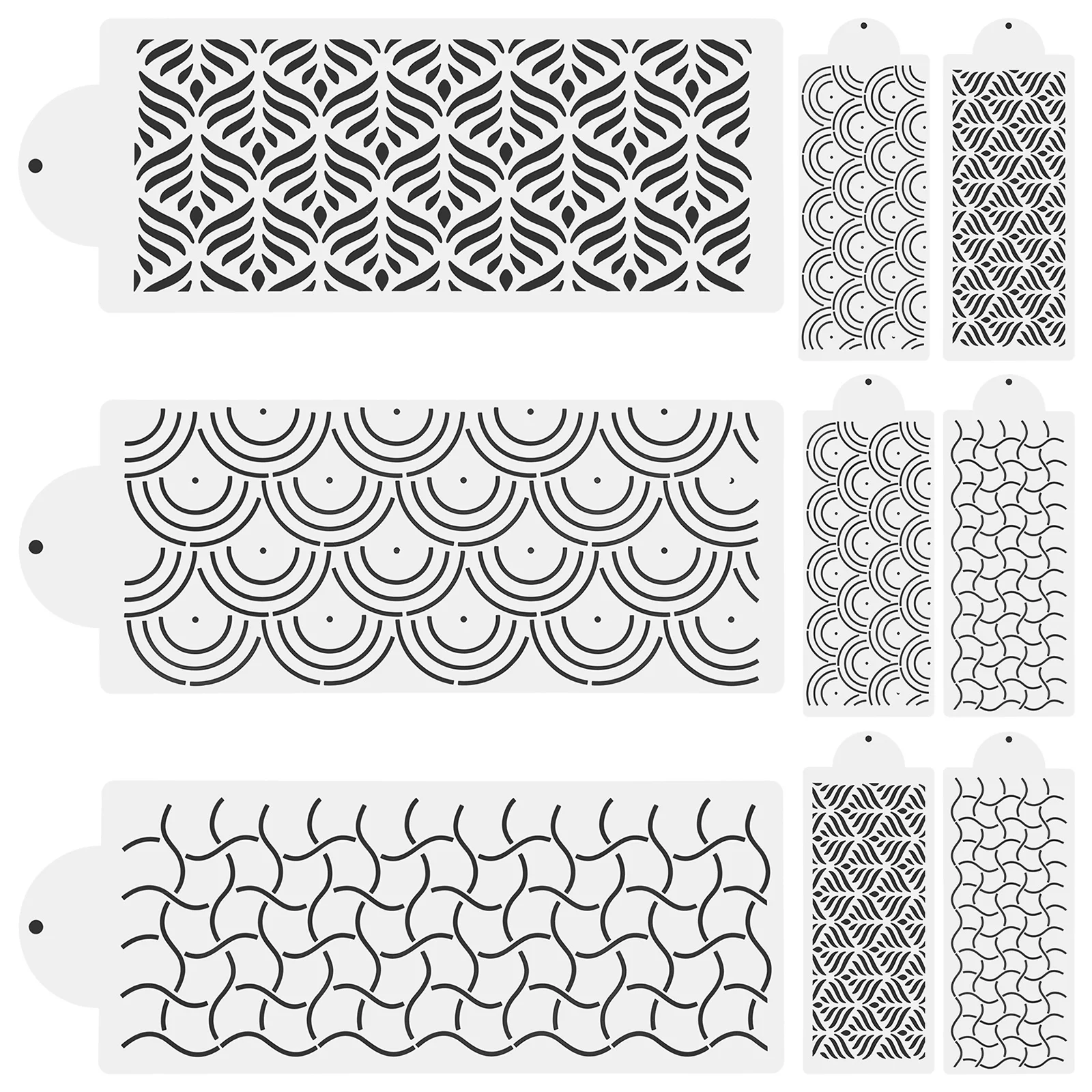 

12pcs Cake Stencils Hollow Baking Templates For Decorating Cakes Mousse Fondant Cookies Diy Crafts Baking Tools Cake Printing