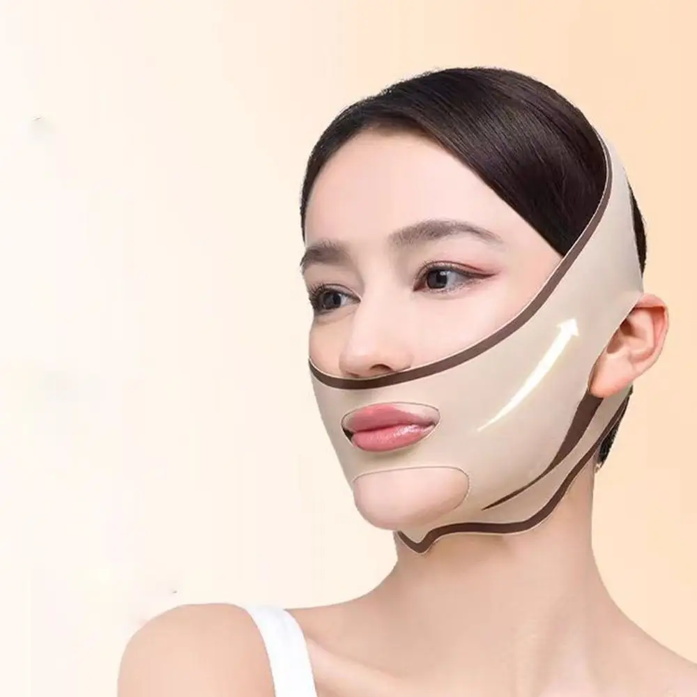 Adjustable Face Sculpting Sleep Mask Breathable Cooling Face Lifting Tightening Belt V Shaped Resuable V Line Shaping Mask
