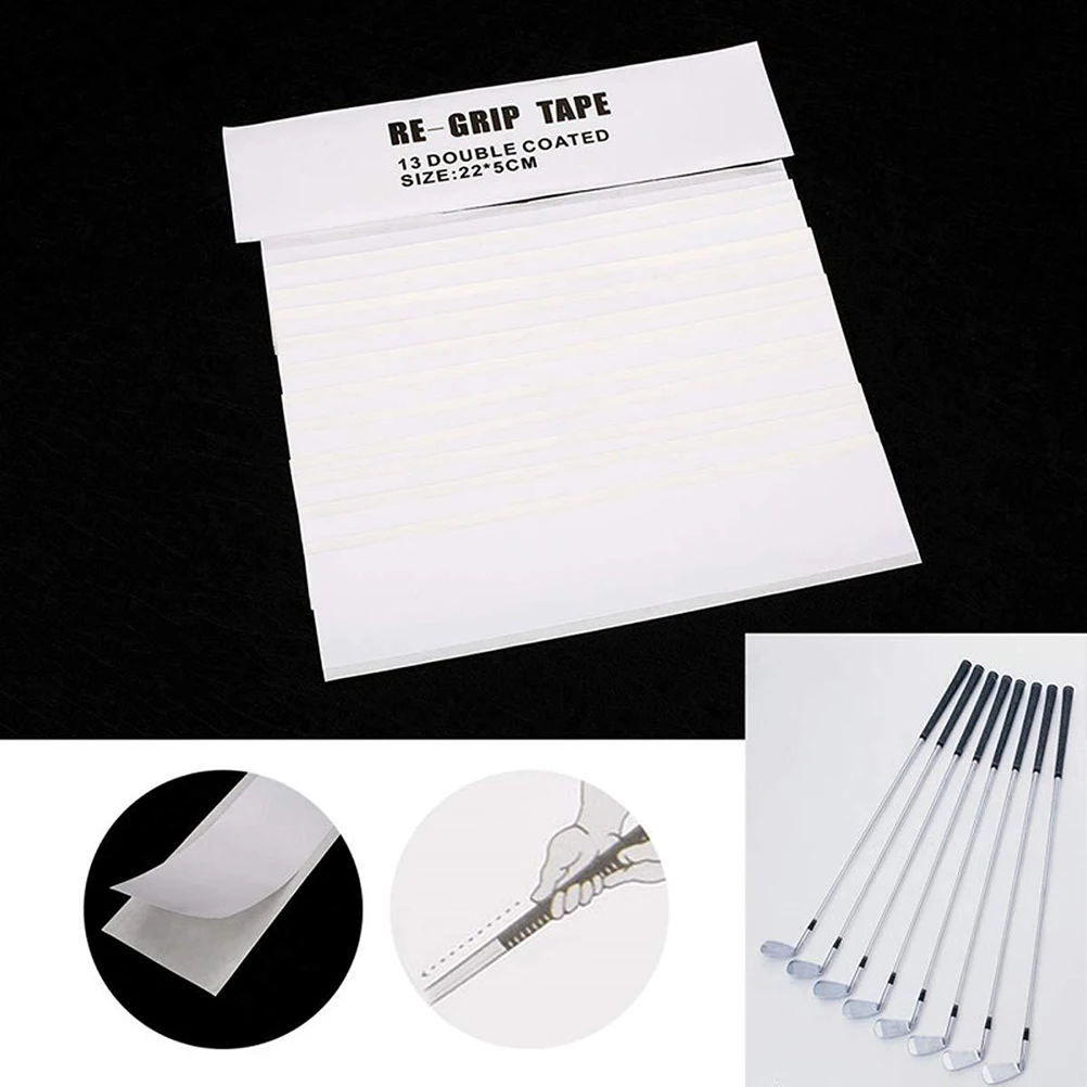 

13pcs White Golf Pole Sticker Durable Self Adhesive Grip Tape Simple Design Practical Use Pole Decal Supplies Accessories