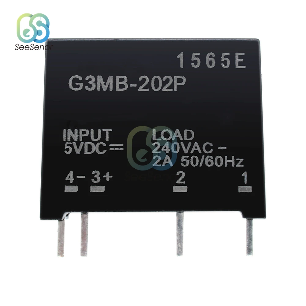 Smart Electronics Solid State Relay Module G3MB-202P DC-AC PCB SSR In 5V/12V/24VDC Out 240V AC 2A