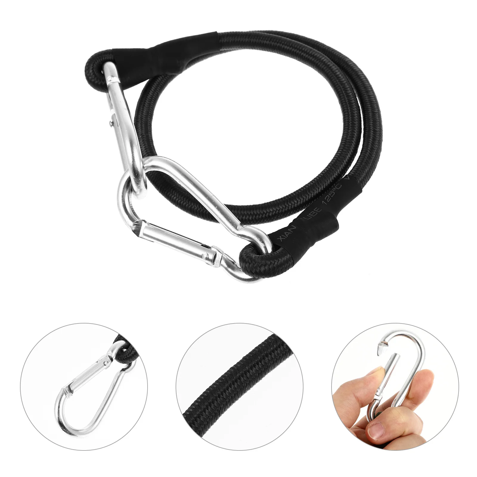 

6Pcs Portable Elastic Bungee Cords Small Size Easy Carry Storage for Luggage Tarp Tent Fastening Long Bungee Cords