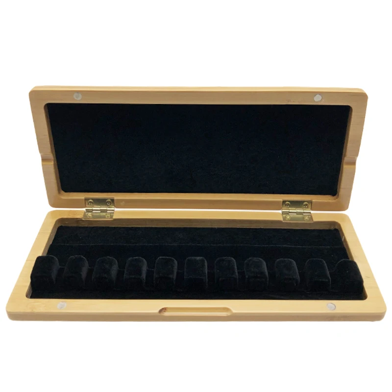 Bassoon big tube bamboo solid wood reed box wooden reed storage clip portable luggage three pieces five pieces ten pieces