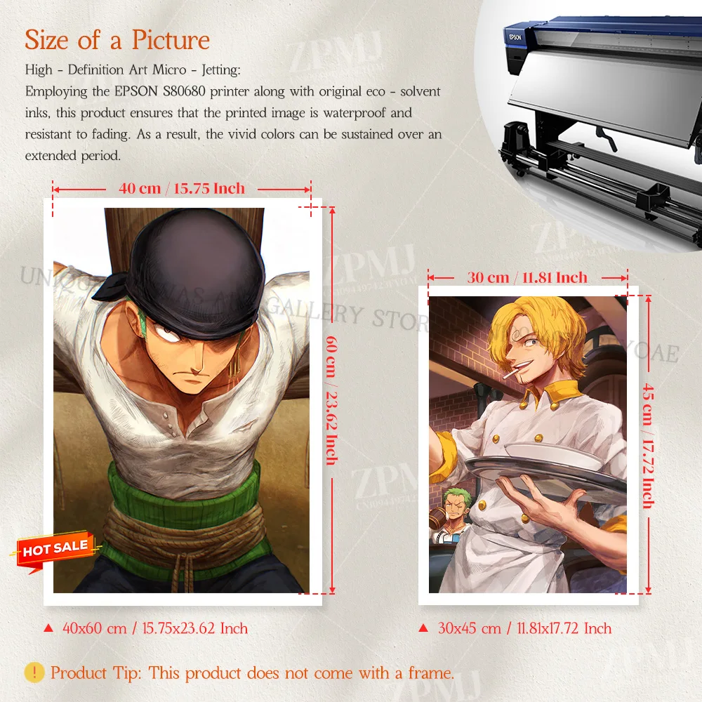 One Piece Home Decor Leinwand Malerei Anime Figuren Bilder Vinsmoke Sanji Wand Kunst HD Drucke Poster Kein Rahmen Für Wohnzimmer – Detail 3