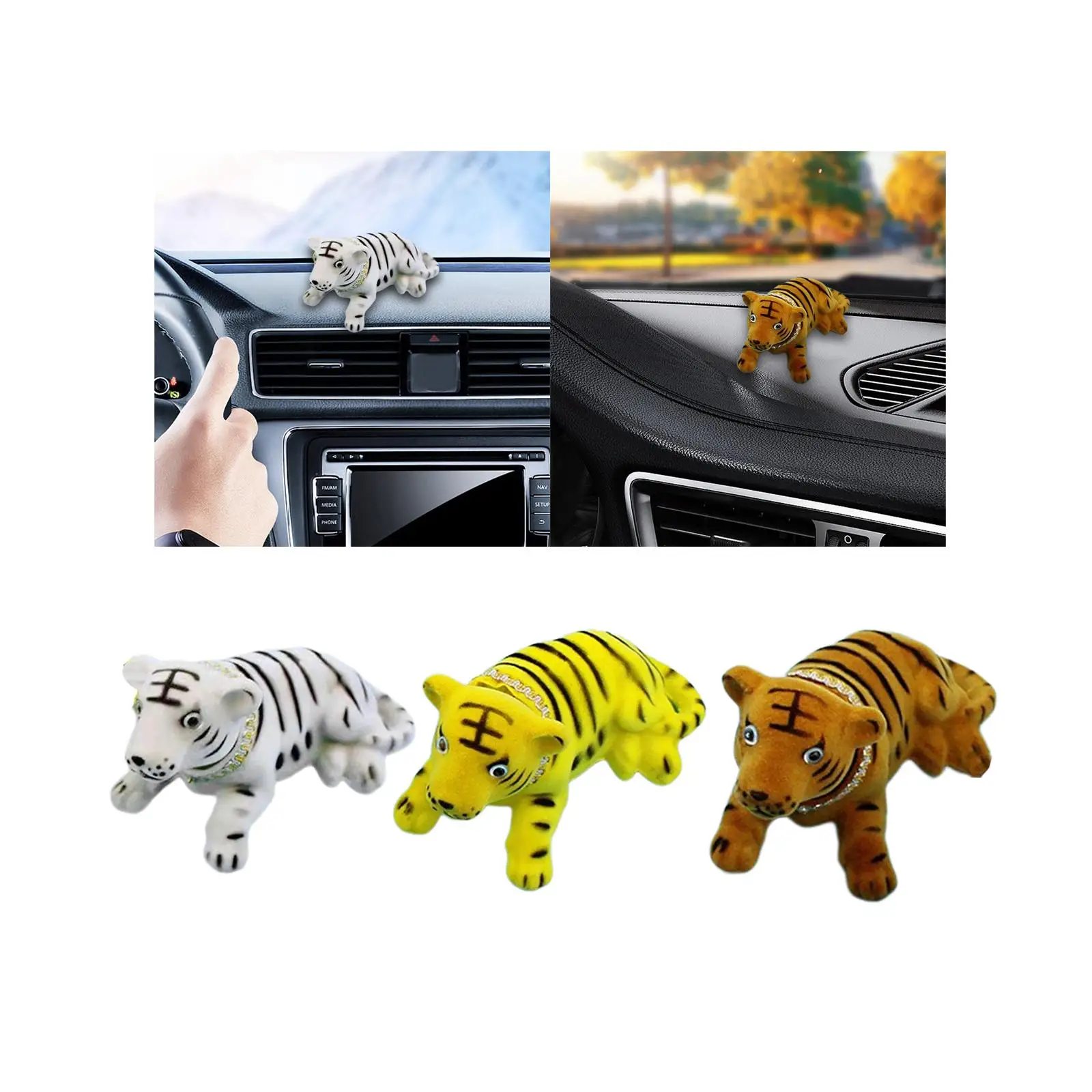 

Украшение приборной панели автомобиля Nodding Head Tiger для автомобильного настольного офиса