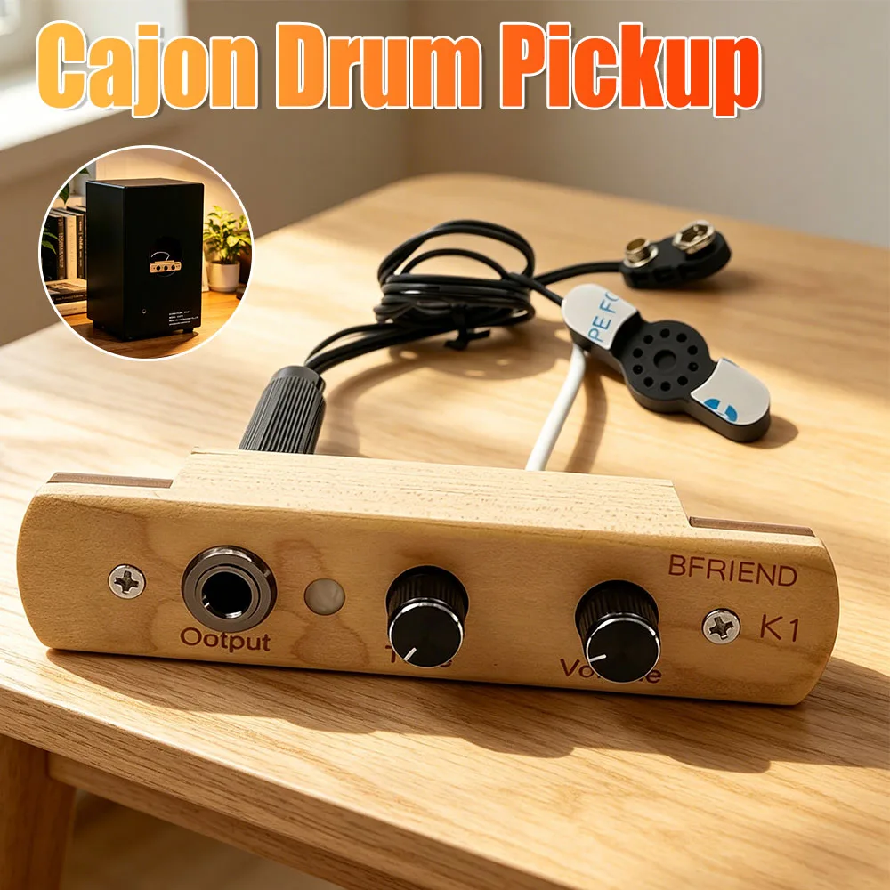 Sistema de Captación Electrónica para Cajón con Conector de Salida, Micrófono, Sistema de Captación Electrónica, Accesorios para Instrumentos de Percusión