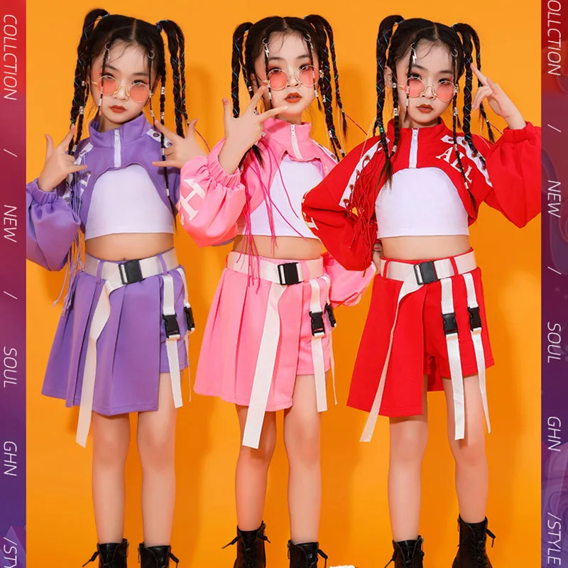 

Girls Hip-hop Street Dance Trendy Clothing Children Jazz Dance Clothing Stage Shows Performance Costumes Cosplay