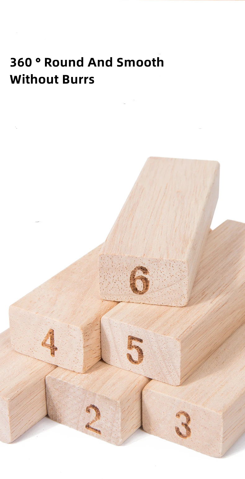 Детская игрушка-головоломка 4-6 детей, деревянная игрушка для раннего образования, резиновые строительные игрушки, настольные цифровые штабелируемые игрушки для родителей и детей