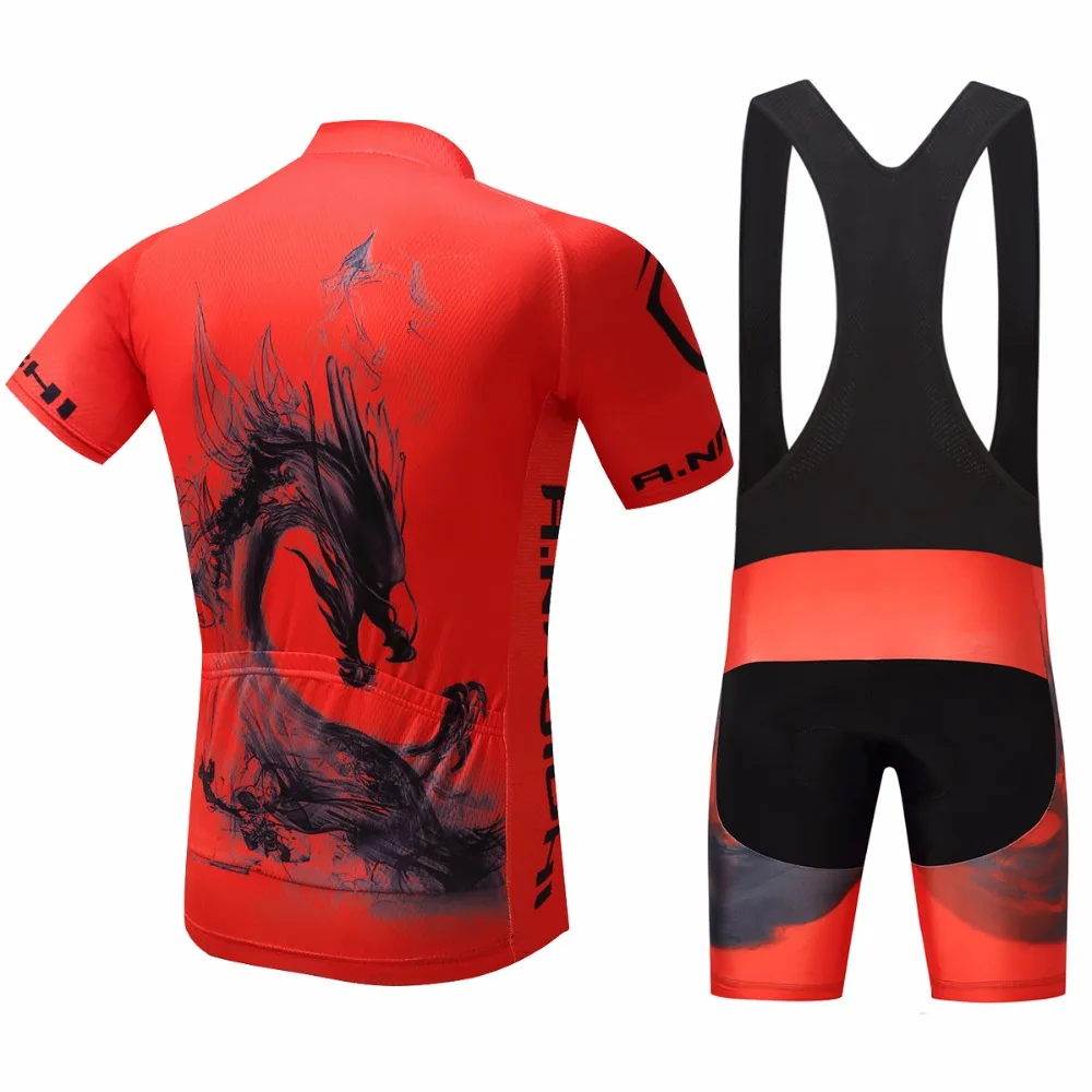 Cycling Jersey Set Men 2018 Dragon Pattern Short Riding Bicycle Cycling Clothing Men Sport Jerseys Customized/Wholesale Service