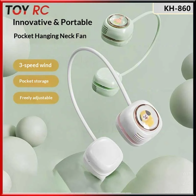 

Usb Neck Hanging Fan Silent Charging Portable Portable, Small Lazy Neck Bladeless Mini Fan