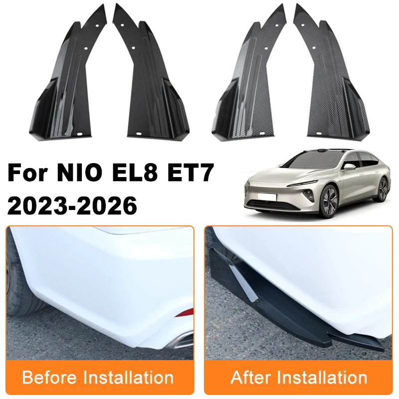 

Car Rear Bumper Spoiler Lip Diffuser Side Skirt Splitter Wrap Angle Anti-Crash Protection Trim For NIO EL8 ET7 2023-2026 2024