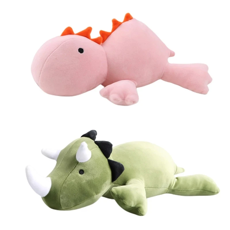 Dinosaur Weighted Plush Toy Kawaii Pink Dinosaur PlushToy Soft Stuffed Animal Pillow Baby Appease Doll Gift Toy for Kids