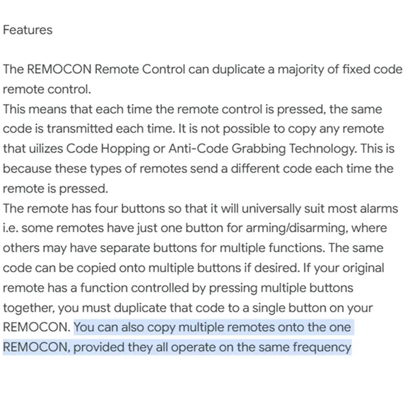 【A17Z】Garage / Gate Remote Control 250-450Mhz Adjustable Frequency For REMOCON RMC600 RMC-600 RMC 610 LRT-1 Gate Opener