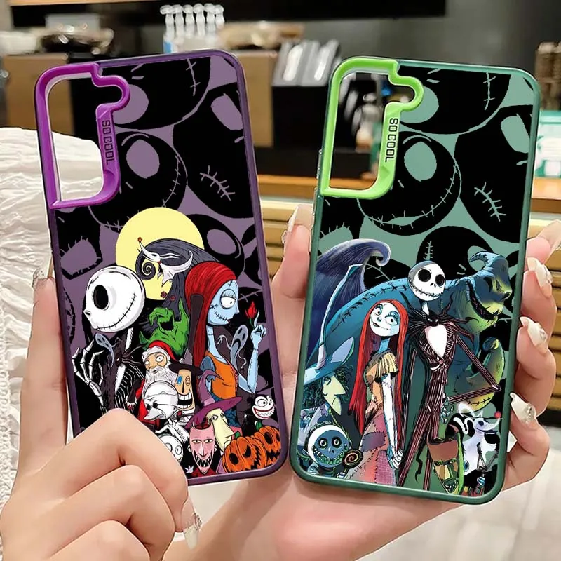 

Christmas Eve Horror Anime For Samsung Galaxy S25 S24 S23 S22 S21 S20 FE Plus Note 20 Ultra 5G Colorful Silver Phone Case
