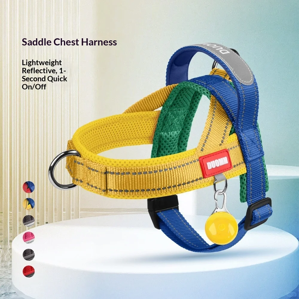Explosion-proof Puppy Chest Harness Outdoor Dog Leash Color-Block Dog Rope Pet Saddle Chest Reflective