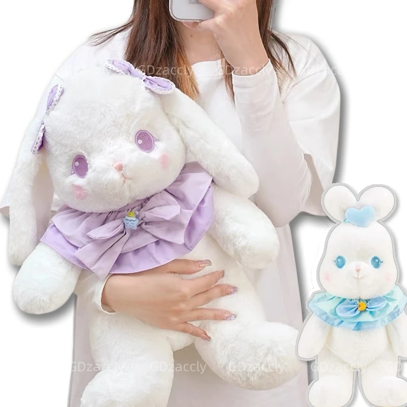 Japan Lolita Bunny Bear Doll Kids Soft Plush Rabbit Stuffed Animals Cute Hug Cuddly Throw Pillow Children Girls Birthday Gift