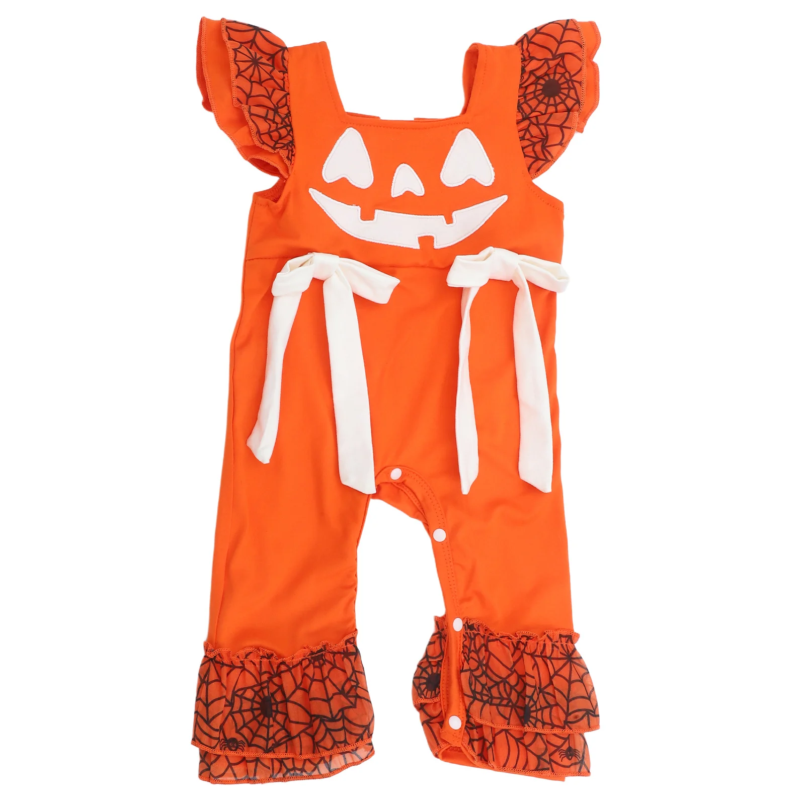 

Baby Halloween Romper Sleeveless Pumpkin Print Infant Jumpsuit Newborn Boys Girls Outfit Baby Pumpkin Jumpsuit