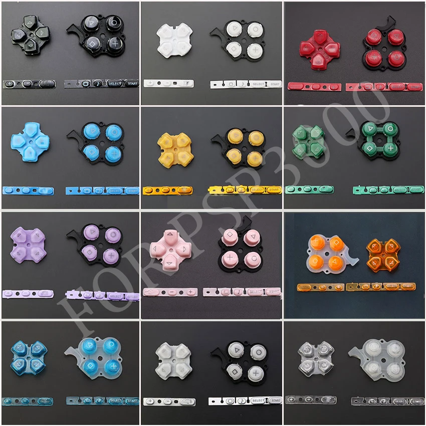 YUXI 1Set For PSP 3000 Game Console Replacement Left Right Buttons Kit D-pad Select Start Buttons Key For PSP 3000 Repair Part
