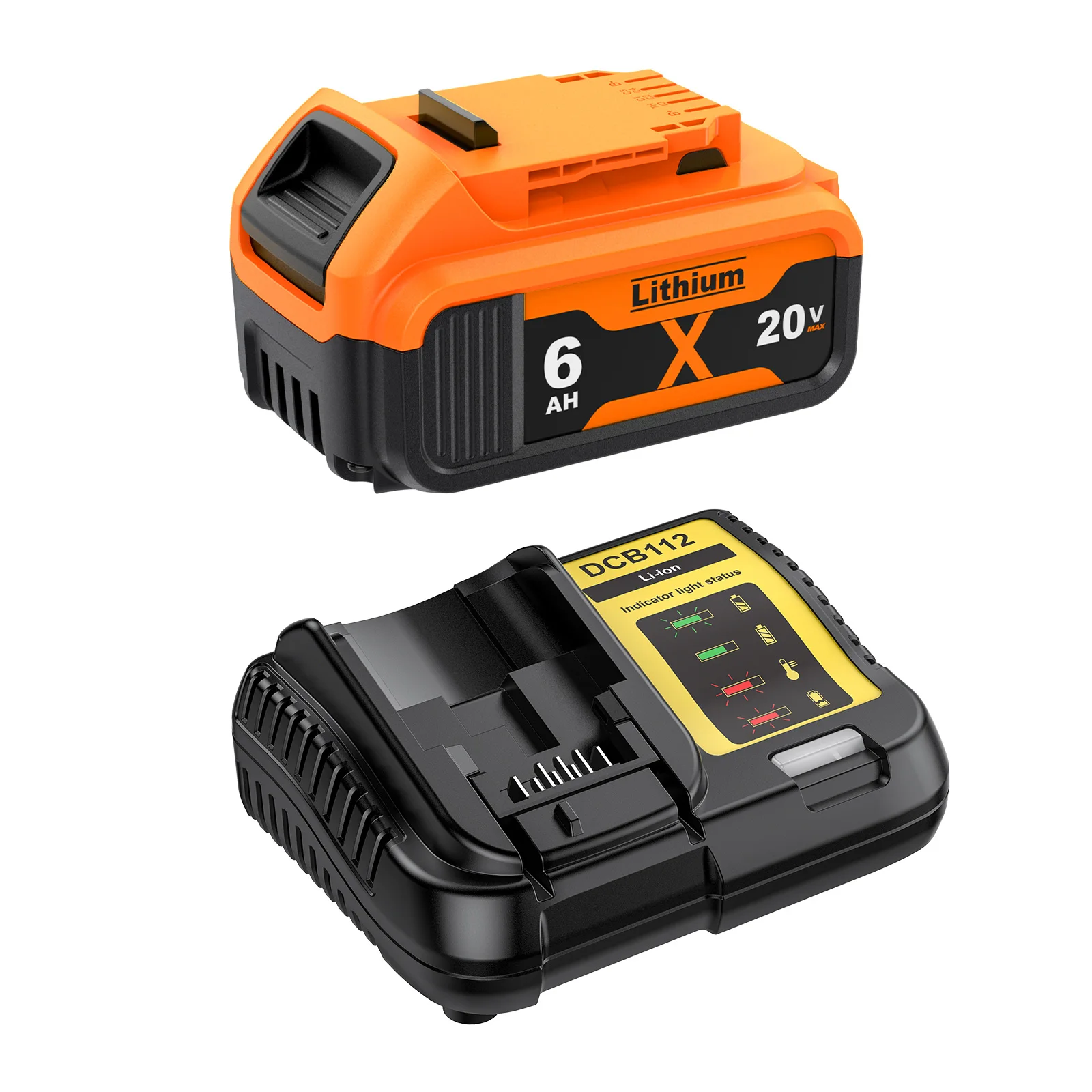 Voor Dewalt DCB200 18/20V 6000MAH Batterij Vervanging power Tools DCB120 DCB181 DCB182 DCB200 DCB201 DCB609 Lithium batterij