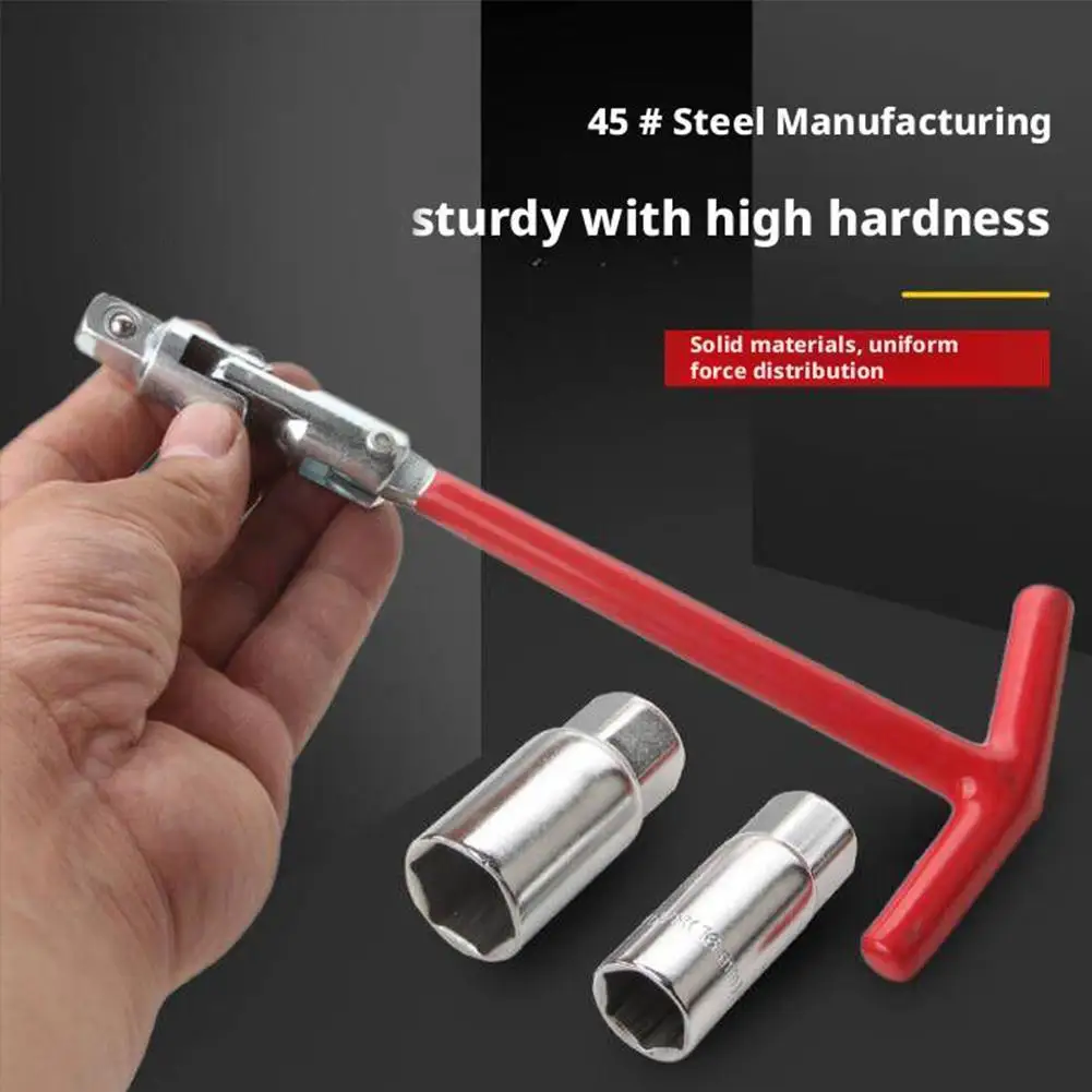 

Т-образный торцевой ключ для свечей зажигания для разборки гнезда свечи зажигания автомобиля, универсальный шарнир 16, ключ для свечей зажигания X7K4