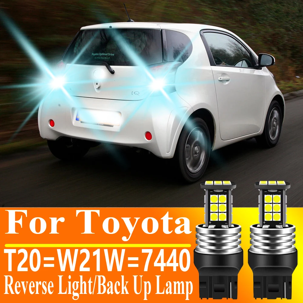 2 Bombillas LED Canbus T20 W21W 7440 7505 para Reversa de Auto, para Toyota Land Cruiser, Camry, Corolla, Supra, MR2, Yaris, Prius, IQ