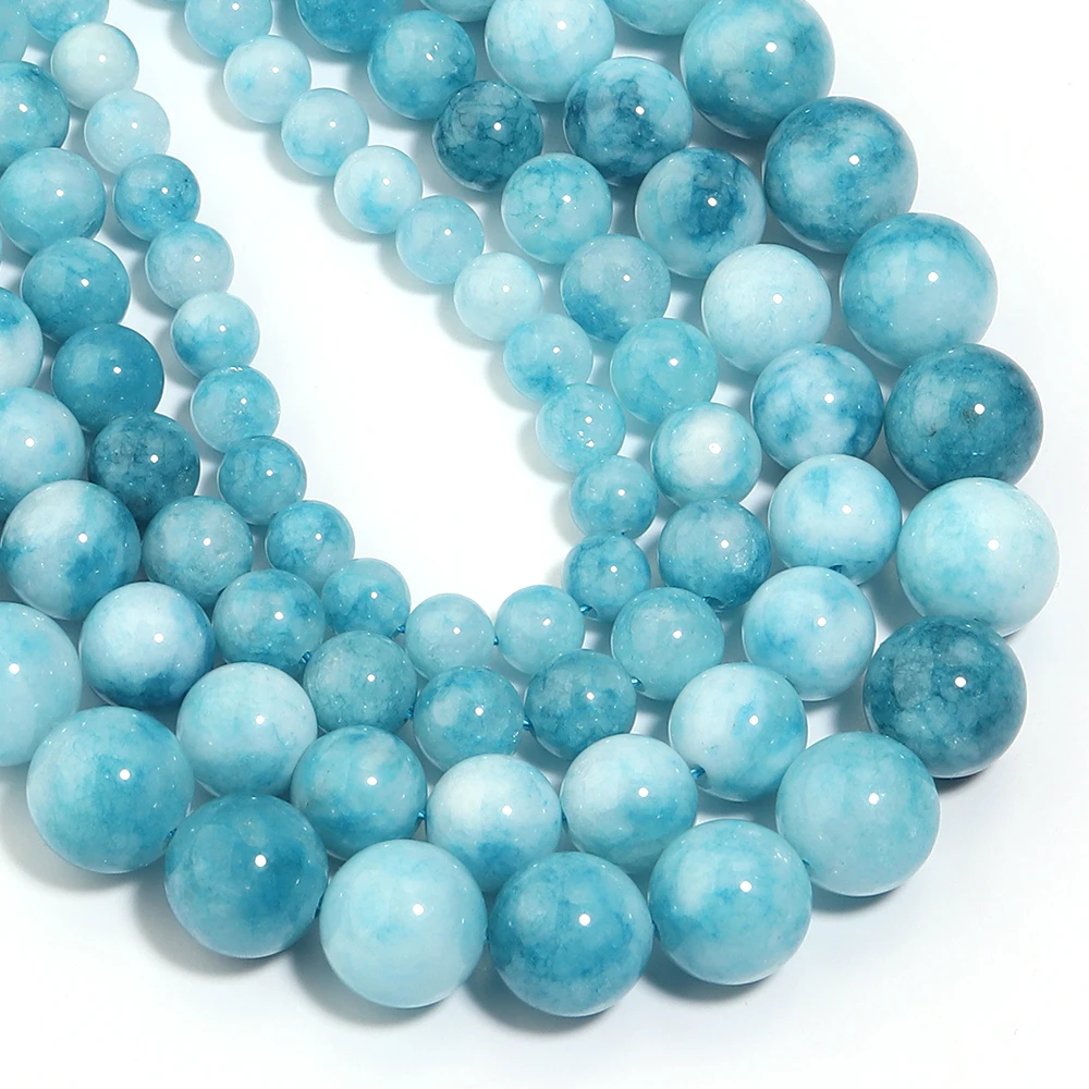 6/8/10/12mm Natural Larimar Stone Beads Blue Round Loose Gemstone Beads For Jewelry Making DIY Necklace Bracelets Accessories view 4