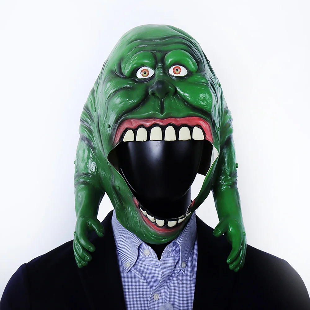 

Funny Ghostbusters Slimer Mask Cosplay Adult Latex Helmet Headpiece Halloween Carnival Masquerade Dress Up Party Costume Props