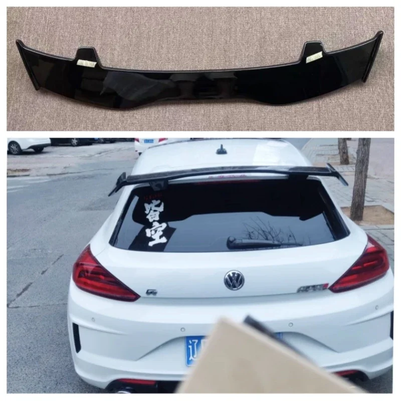 High Quality ABS Plastic Paint Gloss Black Rear Roof Lip Spoiler for Volkswagen Scirocco 2009- 2019 (not for R) Universal