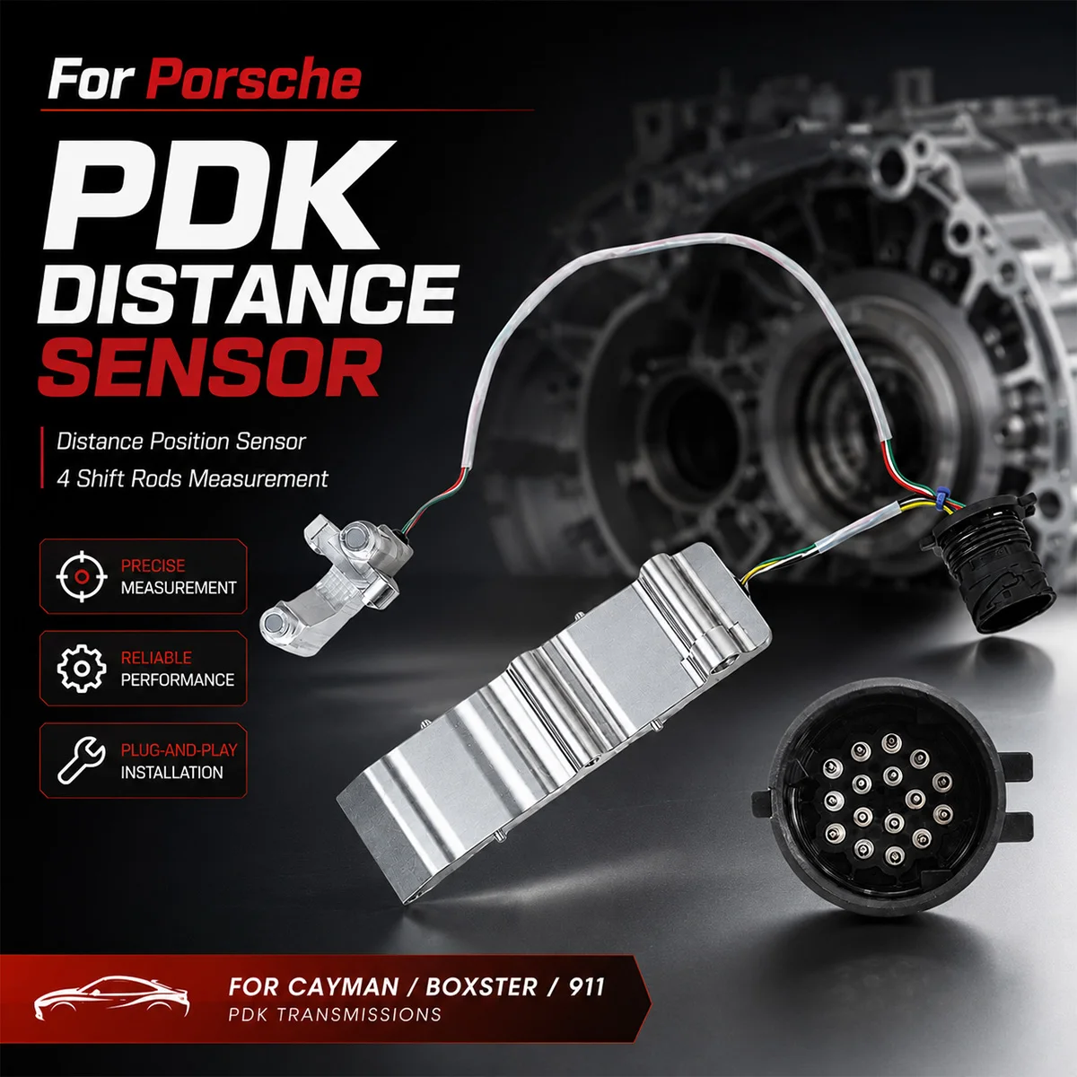 PDK Distance Sensor Replacement for Porsche 911 718 Cayman Boxster Plug-and-Play Fix P1731-P17DX Gearbox Shift Rod