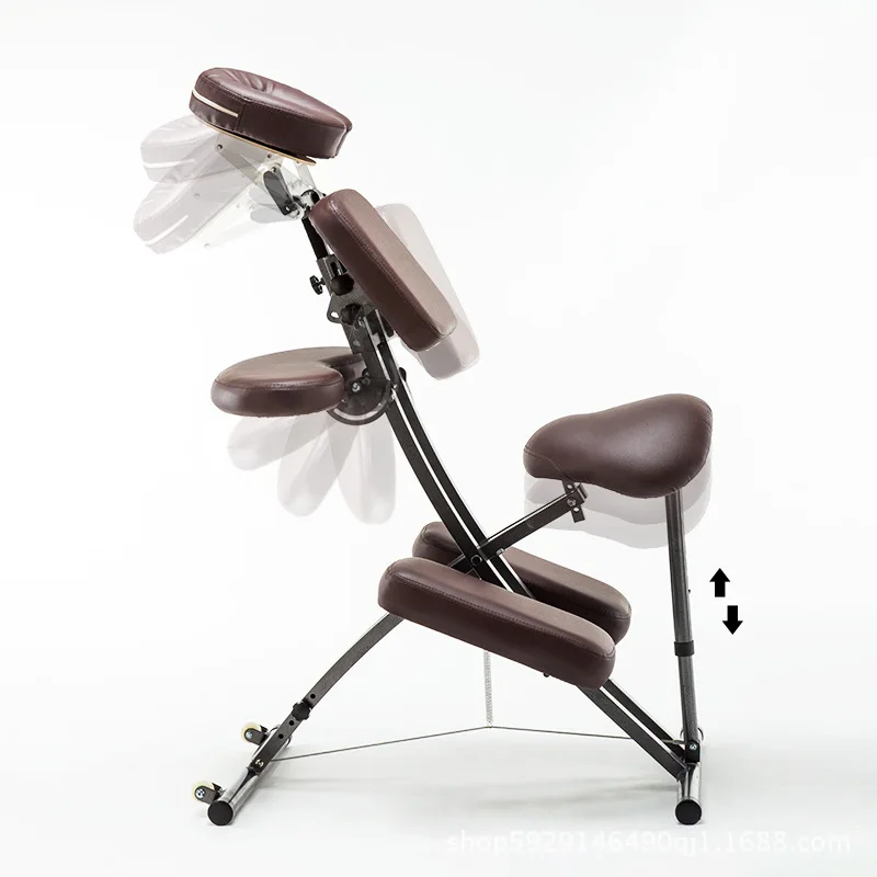 

Портативное массажное кресло для акупунктуры Gua Sha, складное коммерческое массажное кресло, современная металлическая мебель Массажное Кресло MHAMY