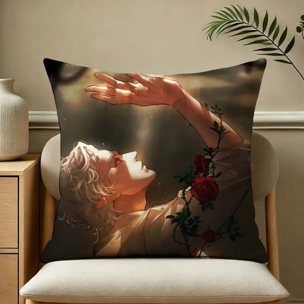 Astarion Ancunin Game BG3 Pillow Case Square Double-Sided Sofa Cushion Cover Bedroom Bedside Pillow