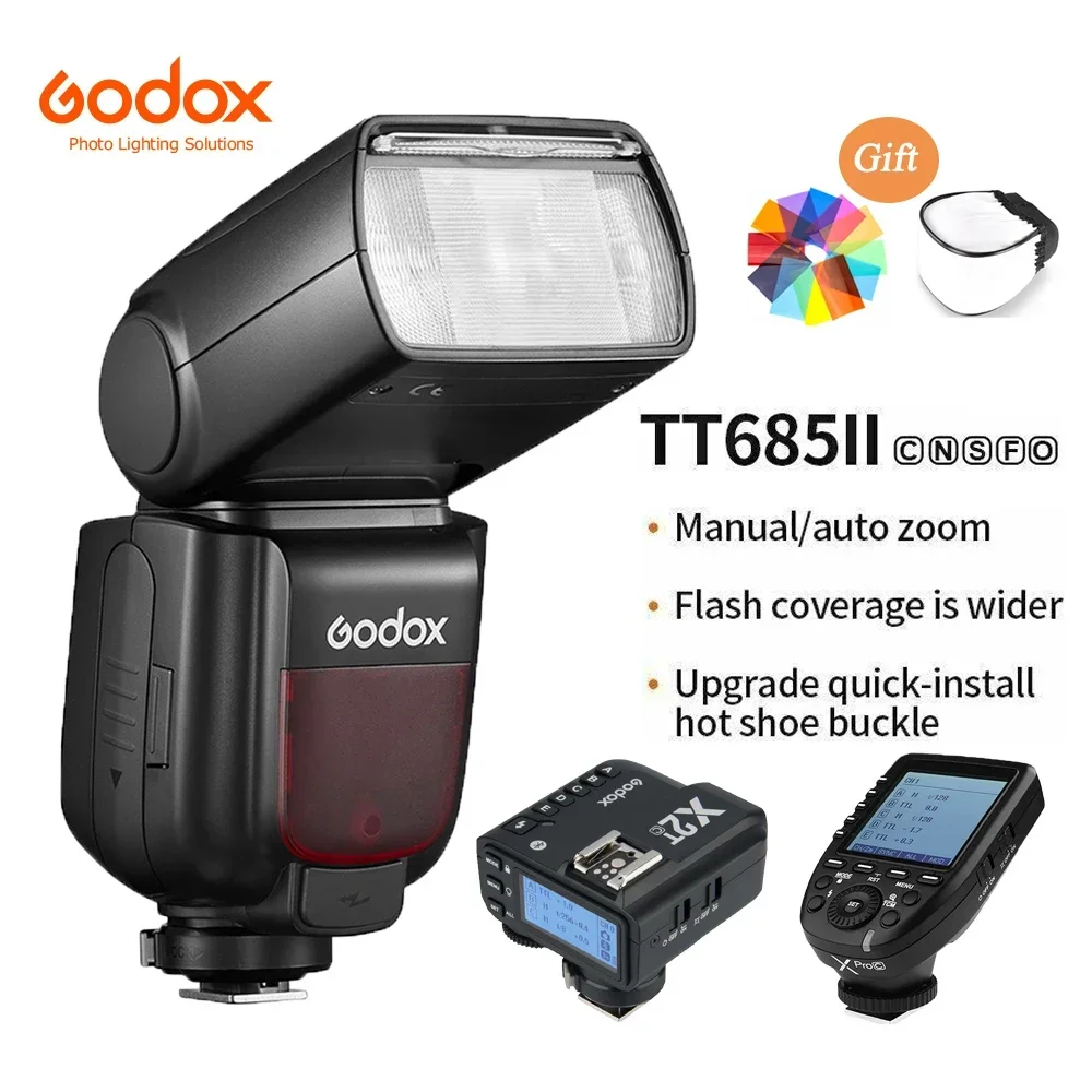 

TTL HSS Camera Flash TT685IIC TT685IIN TT685IIS Built-in 2.4G Wireless X System for Canon Nikon Sony Fuji Olympus