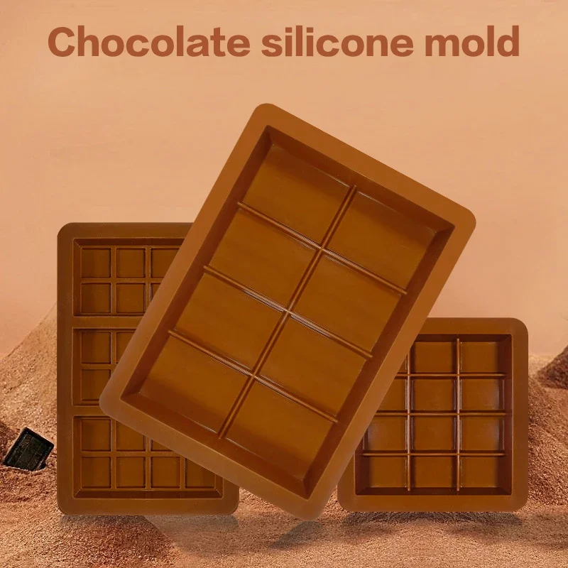 Molde de Chocolate de 8/12/24 celdas, molde de silicona para barra de Chocolate DIY para barra de Chocolate, molde de barra de caramelo de pistacho, regalo hecho a mano