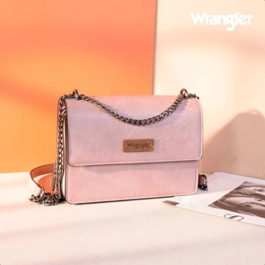 محفظة رانجلر فليب كروس للنساء، محافظ حقيبة كتف مع حزام سلسلة