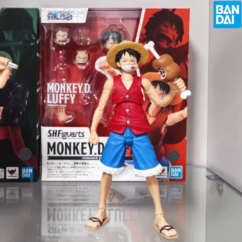 

In Stock 100% Original Bandai S.H.Figuarts Shf One Piece Monkey D Luffy Romance Dawn Anime Action Figures Toy Models Collector