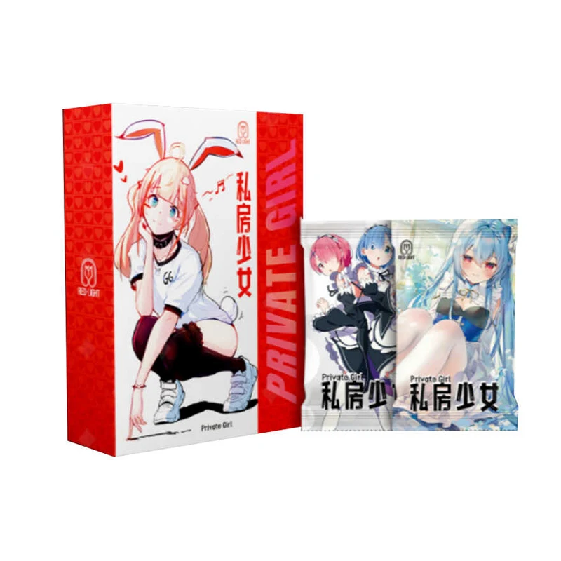 private girl Red light collection card Pure desire goddess commemorative card SSP beast girl charm card Christmas Gifts
