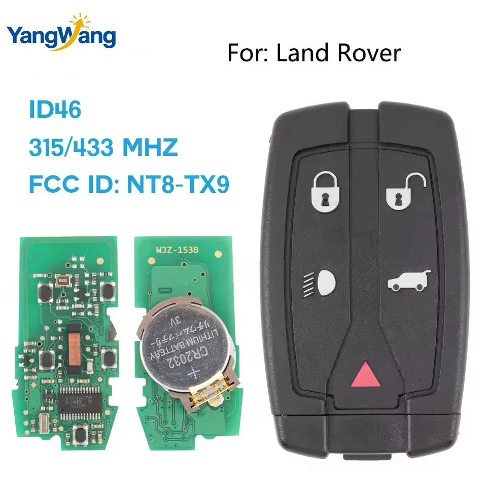 YangWang FCC ID: NT8TX9 5 Buttons 315Mhz/433Mhz Remote Smart Car Key Fob For Land Rover Freelander 2 3 LR2 Sport Fit Range