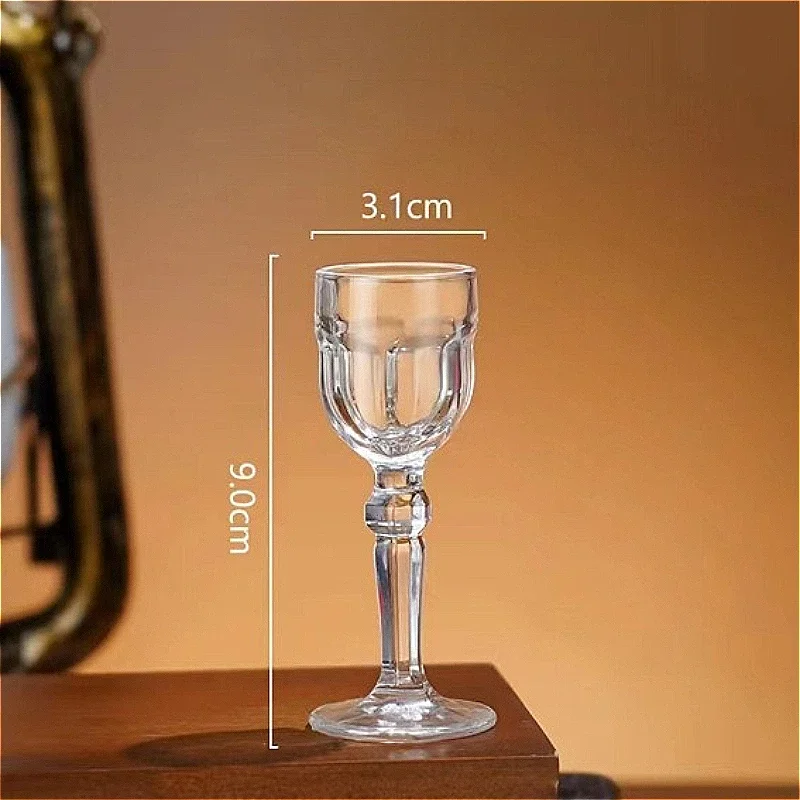 15ml Cocktail Glass Exquisite Drinking Glasses Wine Goblet Small Wine Glass 2pcs Sets Transparent Spirits Cup Shot Glass Gifts