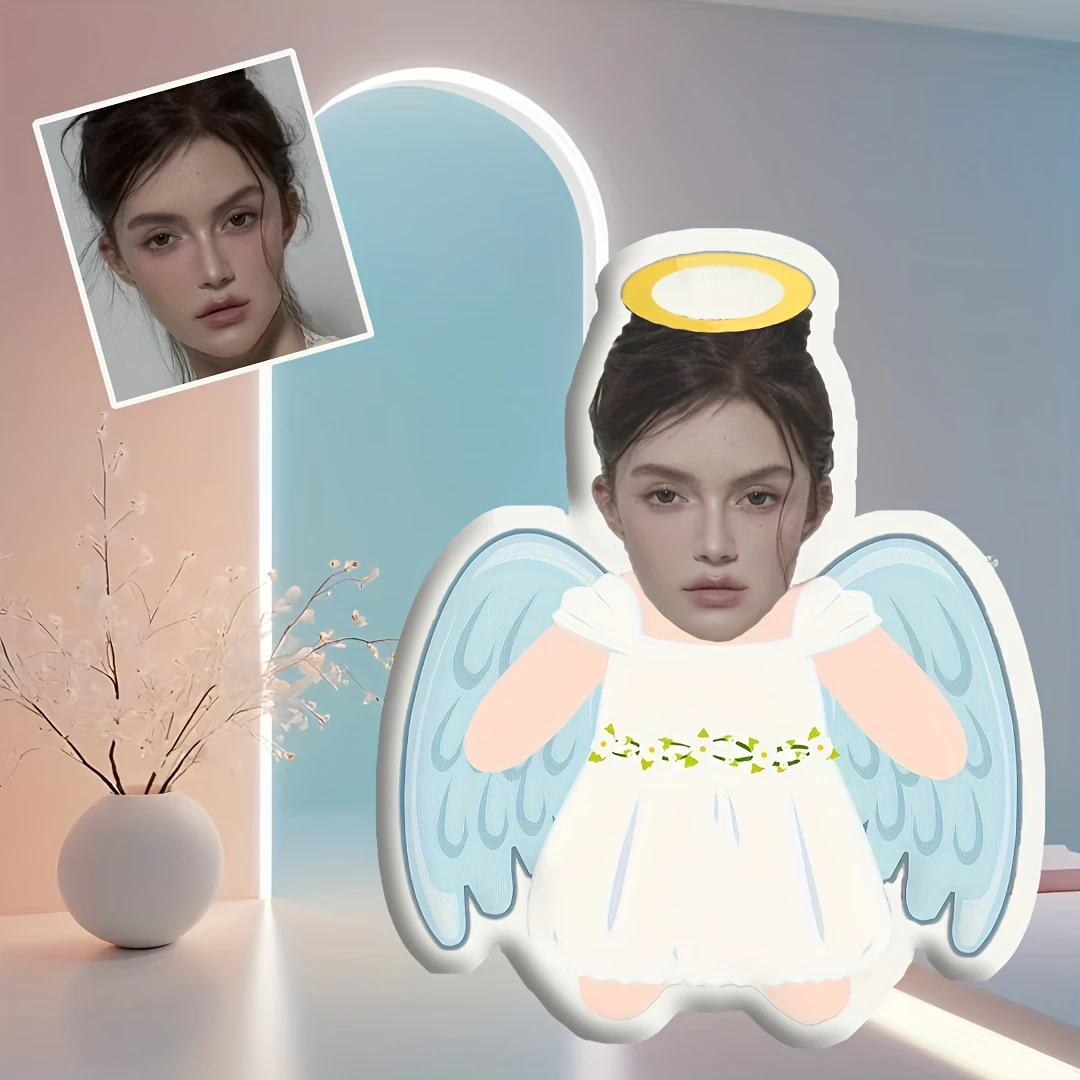 A Custom Angel Hug Pillow Featuring a Casual Design, a Home Cushion, a Unique Birthday Gift for Friends or Wives - a Soft, Cute,