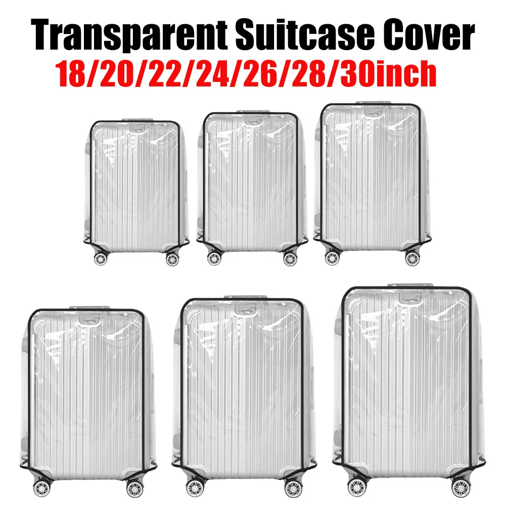 Transparent Clear Tavel Luggage Cove, Waterproof Suitcase Cover Protector, Foldable Dutoproof Luggage Cover Poteter