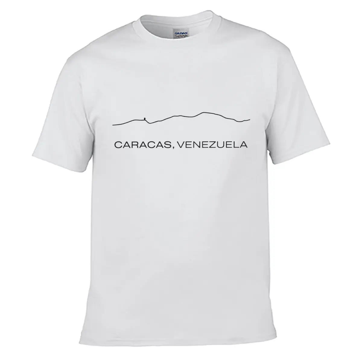 Caracas Venezuela Minimalist Outline Line Art Loose Casual T-shirt