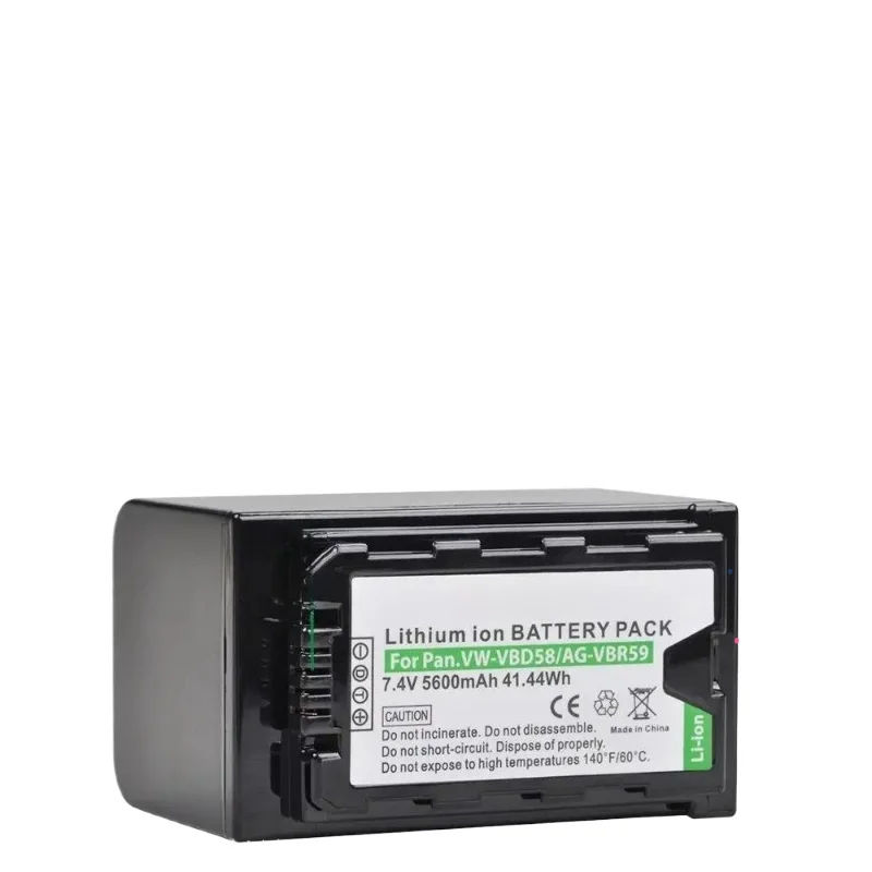 2PCS For Panasonic VW-VBD58 AJ-HPX260MC HPX265MC PX270 PX298 AG-FC100 VW-VBD78 AG-VBR59 VW-VBD29 Battery