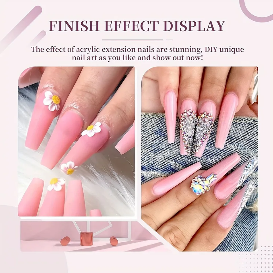 Polvo acrílico nude para uñas al por mayor 50g/100g, colores sólidos 4 en 1, polvos de cristal para extensión, inmersión, tallado, monómero acrílico 4
