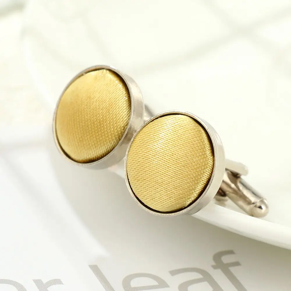 Commercial Accessories French Style Round Solid Color Wedding Plain Shirt Cuff Links Clothes Buttons Apparel Mens Cufflinks