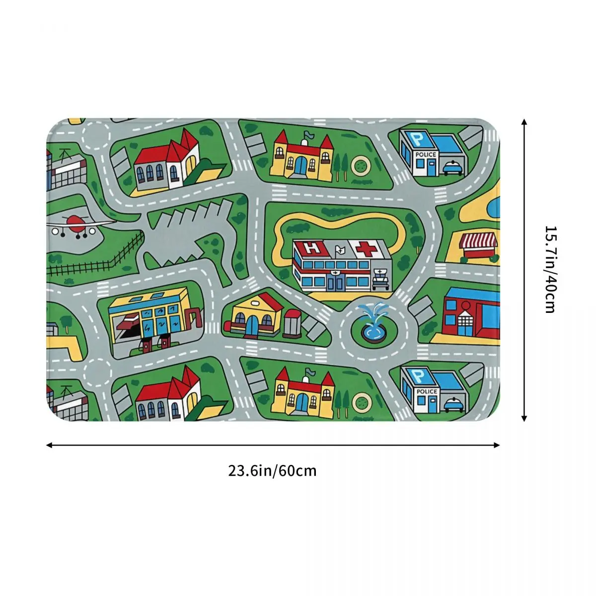 Car City Carpet Road Rug 90s Nostalgic Toy Game Bathroom Mat Rug Home Doormat Living Room Carpet Balcony