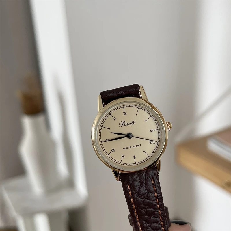 Новые винтажные модные высококачественные нежные и элегантные автоматические часы с маленьким циферблатом, женские кварцевые водонепроницаемые женские часы
