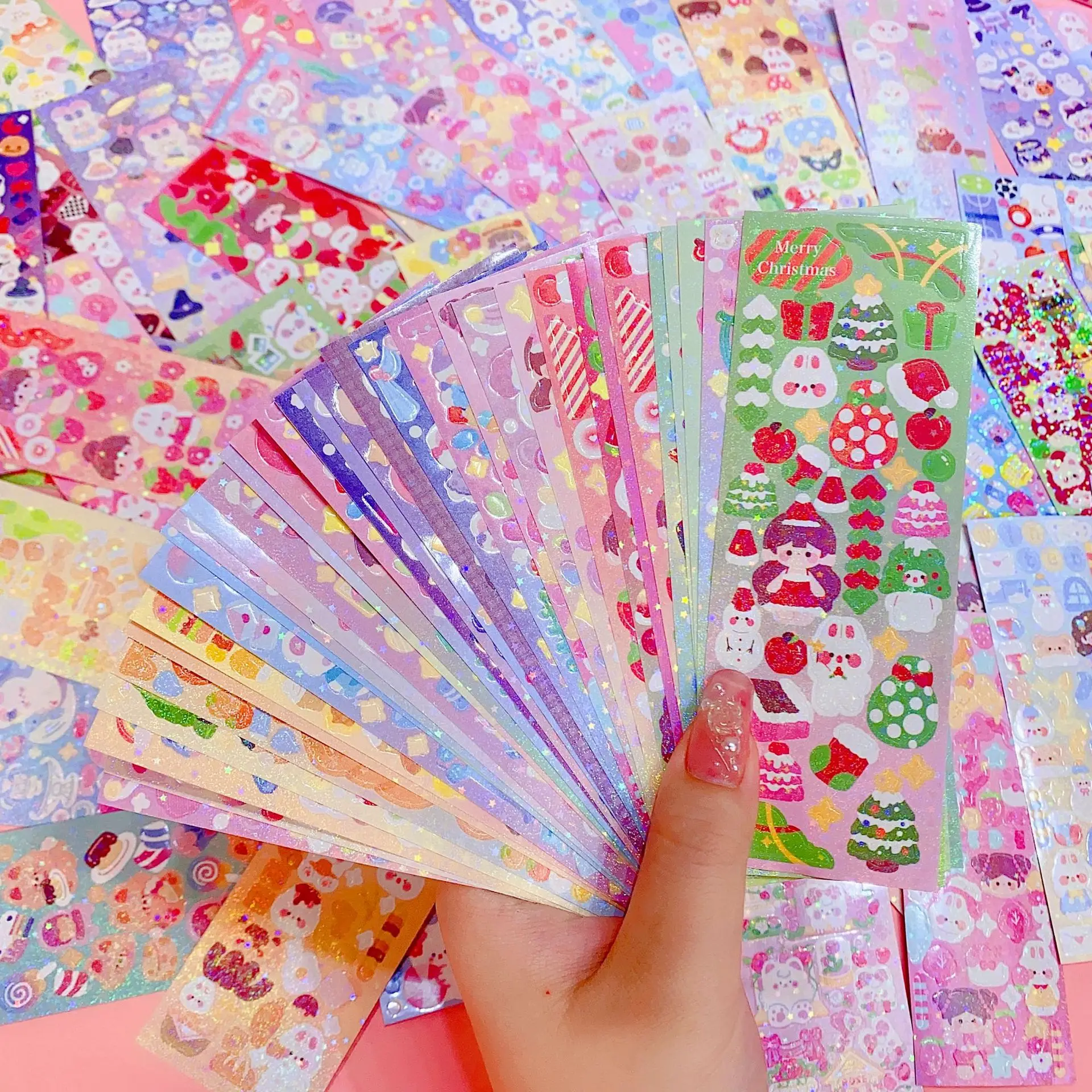 20/60/100PCS Stickers Scrapbooking Korean Deco Stickers Rod Drop Planner Small Scrapbook Stickers Journaling TTZ06