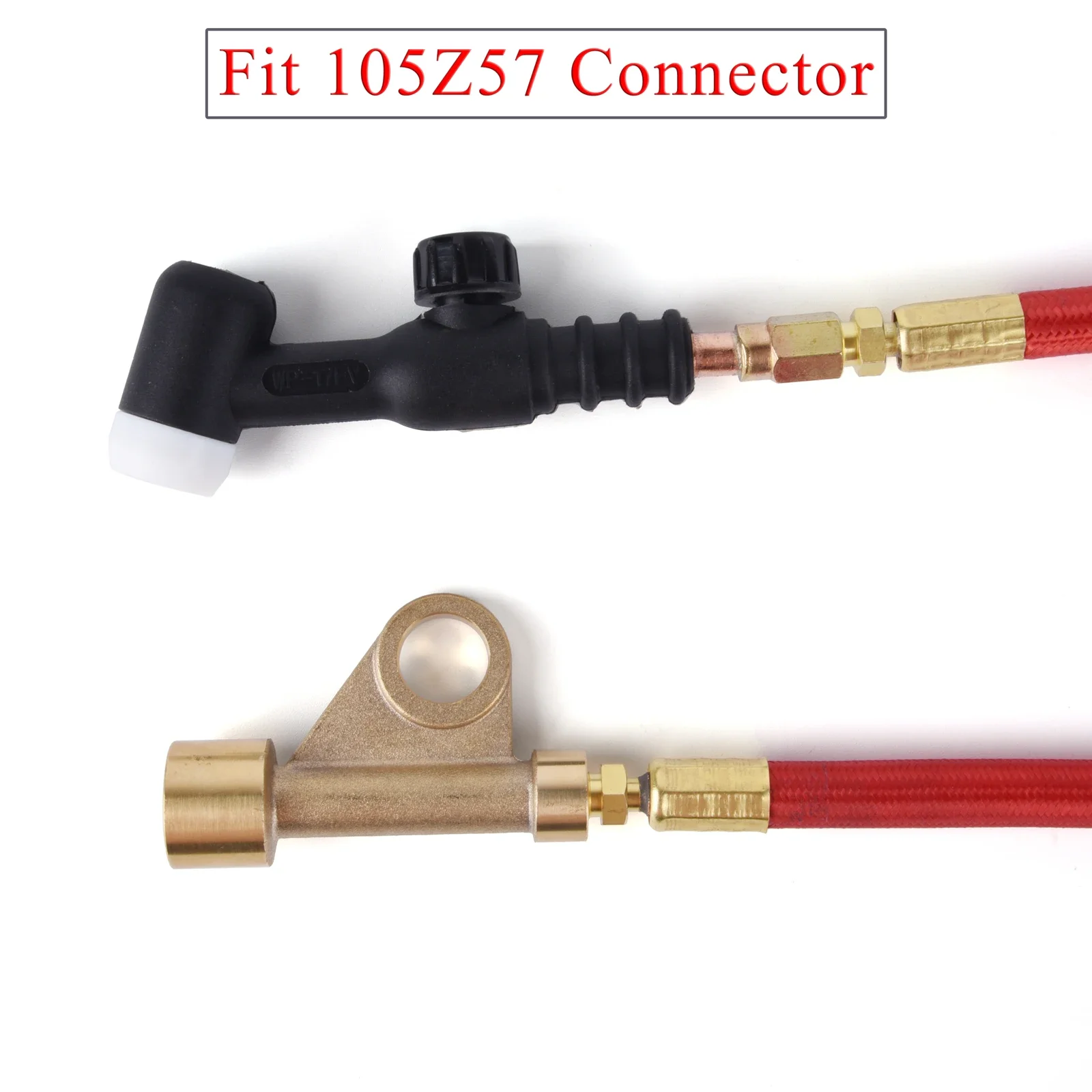 3.8m(12.5ft)/7.6m(25ft)TIG WP9&WP17 Welding Torch Series w/57Y03R  Power Cable Gas Red Hose