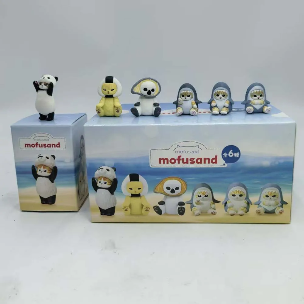 

Mofusand Shark Cat Blind Box Gift Cute Toys Desktop Ornament Girl's Gift Birthday Present Collectable Figurines Garage Kit