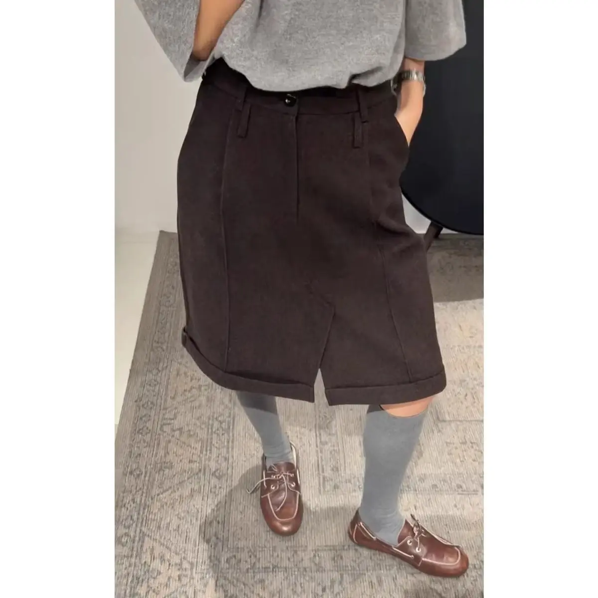 Retro Large Size Coffee Wide Leg Shorts Women's 2026 New Spring High Waist Culottes Versatile Casual Five-point Pants