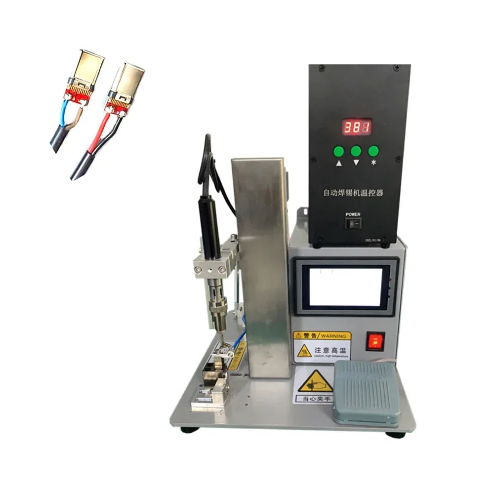 Manufacturer's Electric USB Data Cable Welding Machine Pcb Intelligent Semi-Automatic Soldering Capacitive Foot Soldering